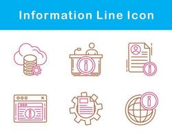 information vecteur icône ensemble