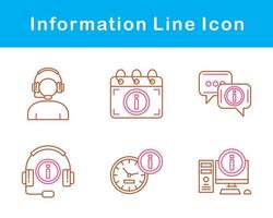 information vecteur icône ensemble