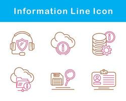 information vecteur icône ensemble