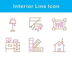 intérieur vecteur icône ensemble