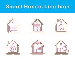 intelligent maisons vecteur icône ensemble