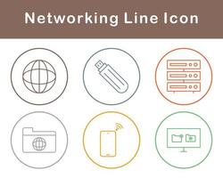 la mise en réseau vecteur icône ensemble