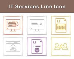 il prestations de service vecteur icône ensemble