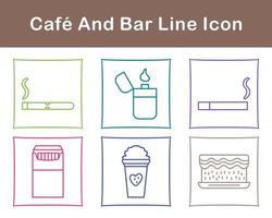 café et bar vecteur icône ensemble