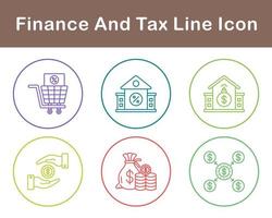 la finance et impôt vecteur icône ensemble