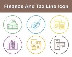 la finance et impôt vecteur icône ensemble