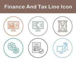 la finance et impôt vecteur icône ensemble