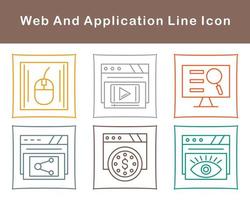 la toile et application vecteur icône ensemble