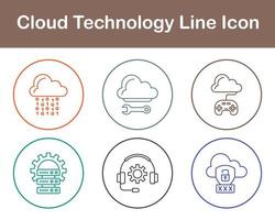 nuage La technologie vecteur icône ensemble