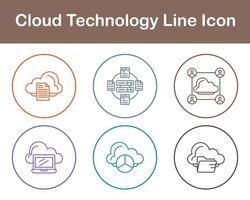 nuage La technologie vecteur icône ensemble