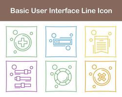 de base utilisateur interface vecteur icône ensemble