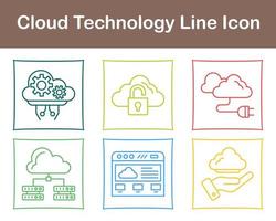 nuage La technologie vecteur icône ensemble