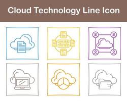 nuage La technologie vecteur icône ensemble