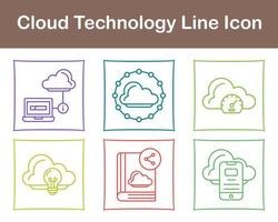 nuage La technologie vecteur icône ensemble