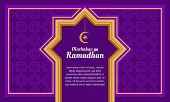 islamique Contexte décoration salutation marhaban toi ramadhan lequel veux dire Bienvenue ramadhan vecteur