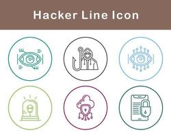 hacker, vecteur, icône, ensemble vecteur