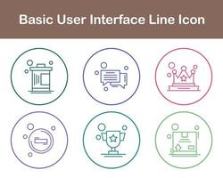 de base utilisateur interface vecteur icône ensemble