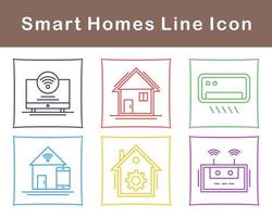 intelligent maisons vecteur icône ensemble