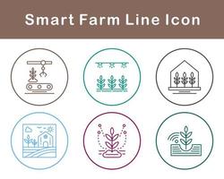 intelligent ferme vecteur icône ensemble