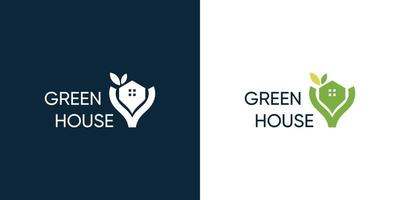 vert maison logo conception modèle avec moderne style idée vecteur