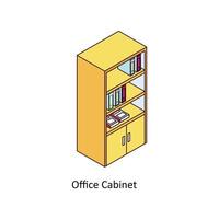 Bureau cabinet vecteur isométrique Icônes. Facile Stock illustration Stock