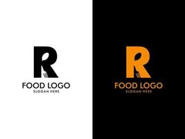 initiale lettre r nourriture logo, nourriture logo vecteur