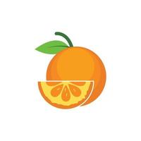 Orange fruit icône vecteur logo illustration