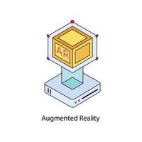 augmenté réalité vecteur isométrique Icônes. Facile Stock illustration Stock