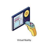 virtuel réalité vecteur isométrique Icônes. Facile Stock illustration Stock
