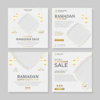 Ramadan kareem vente bannières collection, social médias Publier modèles vecteur