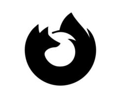 mozilla Firefox logo navigateur marque symbole noir conception Logiciel illustration vecteur