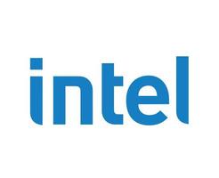 intel marque logo Logiciel ordinateur symbole bleu conception vecteur illustration