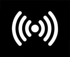 Wifi icône logo Logiciel téléphone symbole blanc conception mobile vecteur illustration avec noir Contexte