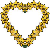 cœur fleur dessin animé coloré clipart illustration vecteur