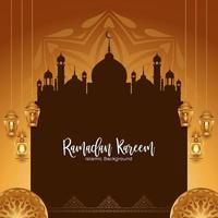 Ramadan kareem islamique Festival atistique élégant Contexte vecteur