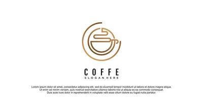 café logo avec Créatif et Facile conception icône prime vecteur