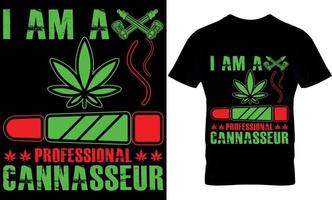 je un m une professionnel cannasseur. cannabis typographie t chemise conception. cannabis T-shirt conception. cannabis t chemise conception. cannabis T-shirt conception. cannabis t chemise conception. cannabis conception. vecteur