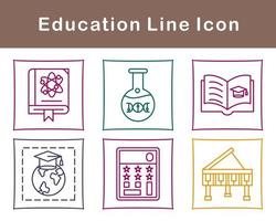 jeu d'icônes vectorielles de l'éducation vecteur