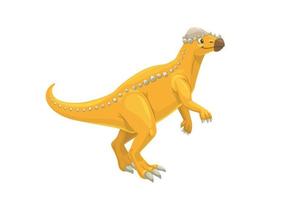 personnage de dessin animé dinosaure pachycephalosaurus vecteur