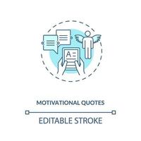 icône de concept de citations de motivation vecteur