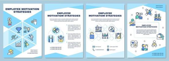 modèle de brochure de stratégie de motivation des employés vecteur