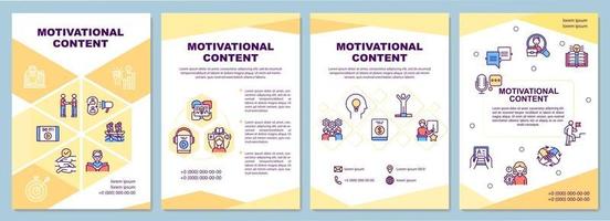 modèle de brochure de contenu de motivation vecteur