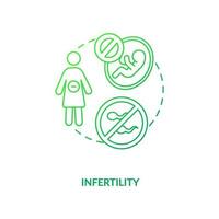 icône de concept vert foncé infertilité vecteur