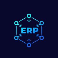 icône du logiciel ERP pour le web vecteur