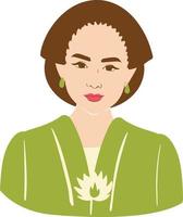 kartini portrait illustration vecteur