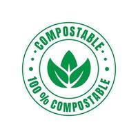 compostable icône vecteur conception modèles