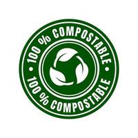 compostable icône vecteur conception modèles