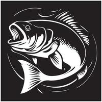 Saumon basse poisson icône isolé sur blanc Contexte. logo conception élément, étiqueter, emblème, marquer, marque marque vecteur illustration