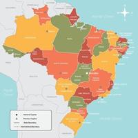carte du brésil vecteur