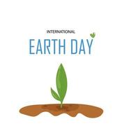 Terre journée. international mère Terre journée. écologique problèmes et environnement protection. soins pour la nature. vecteur